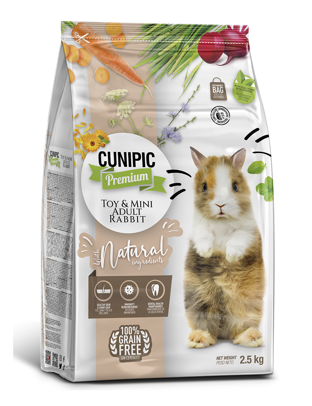 CUNIPIC - Alimento Premium para Coelhos de Brinquedo