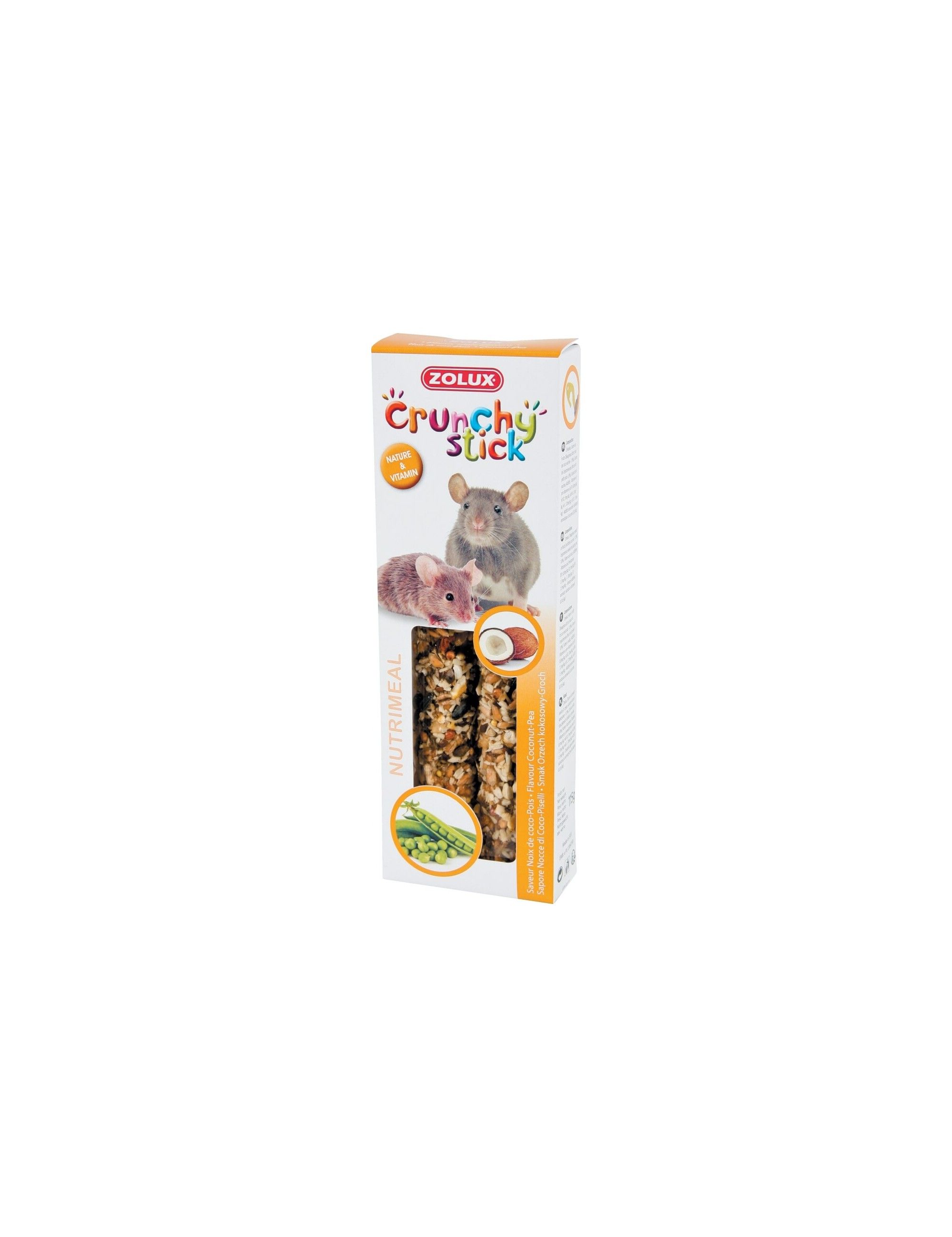 ZOLUX - Crunchy Stick Noix de coco-Petits pois