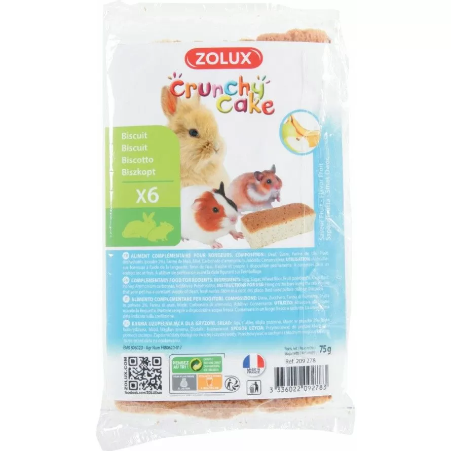 ZOLUX - Crunchy Cake pour Rongeurs pomme/banane