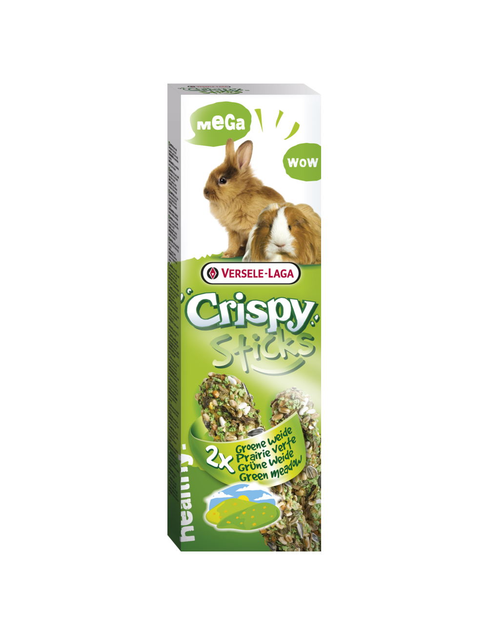 VERSELE LAGA - Crispy Mega Sticks Lapins - Cobayes, Prairie verte