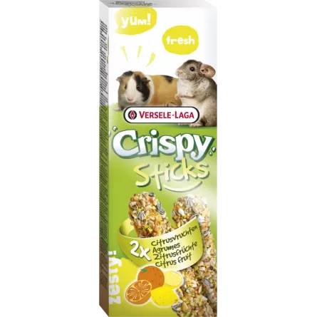 VERSELE LAGA - Crispy Mega Sticks Cobayes - Chinchillas, VERSELE LAGA - Crispy Mega Sticks Cobayes - Chinchillas, Agrumes