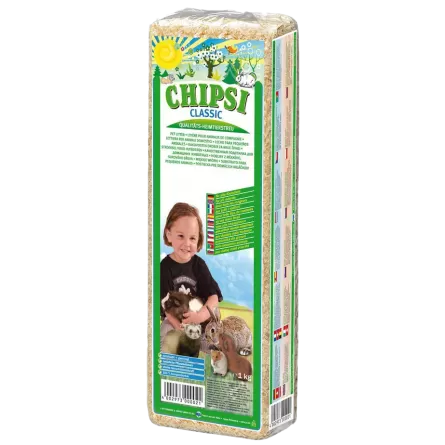 CHIPSI - Classic Litière pour Rongeurs 1kg - 15L