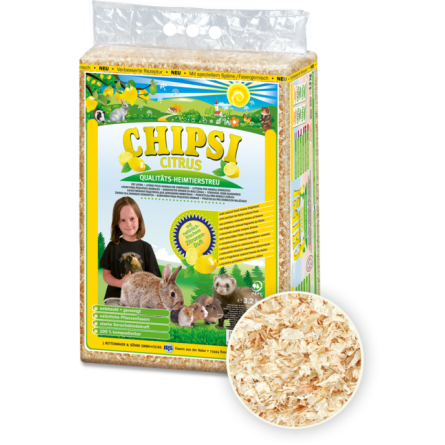 CHIPSI - Zitrusstreu für Kaninchen und Nagetiere 60l