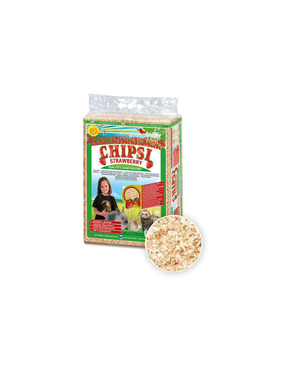 CHIPSI - Strawberry - Litter for Rabbits and Rodents