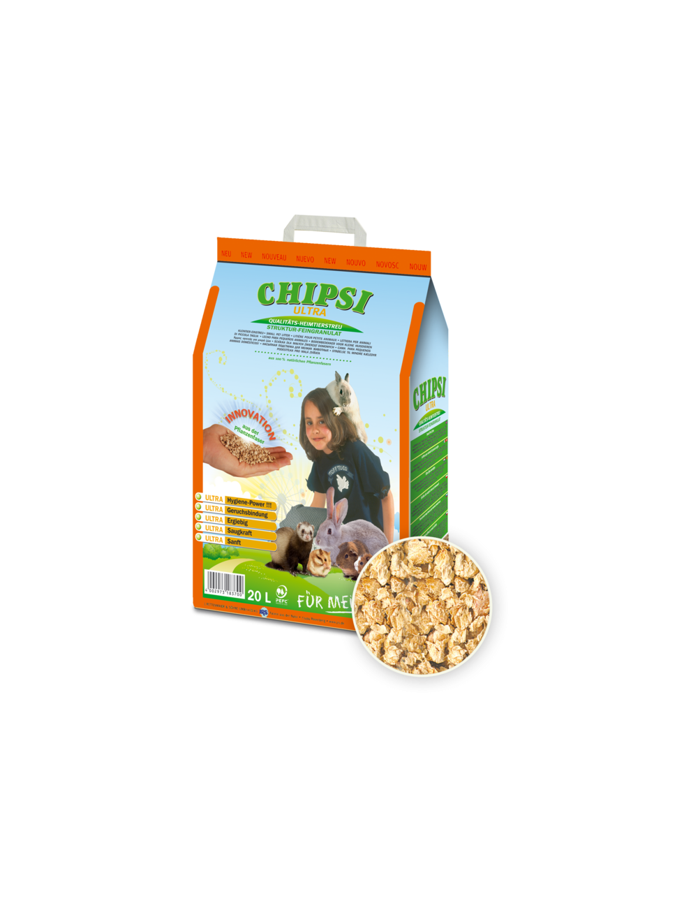 CHIPSI - Ultra - Einstreu für Kaninchen und Nagetiere