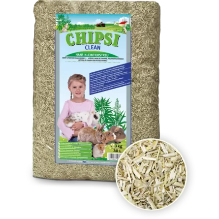 CHIPSI - Clean - Hanfstreu für Kaninchen und Nagetiere