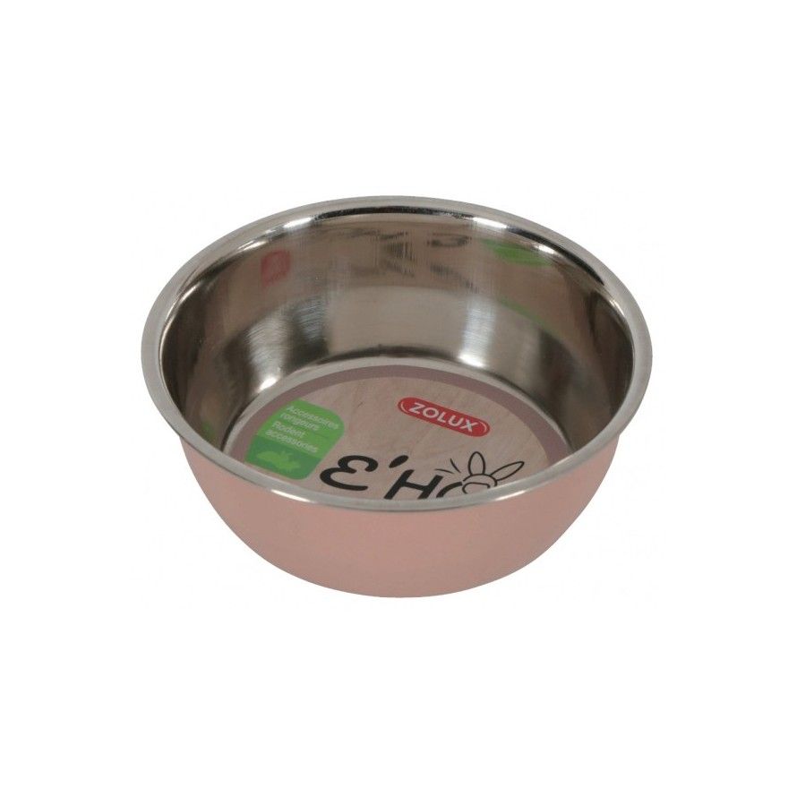 ZOLUX - Tigela Ehop em Aço Inox - Rosa - 200ml