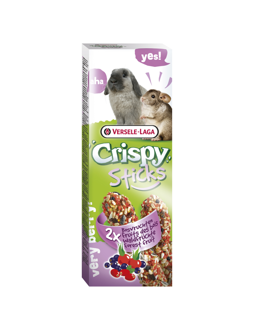 VERSELE LAGA - Crispy Mega Sticks Lapins - Chinchillas, Fruits de bois