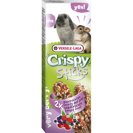 VERSELE LAGA - Crispy Mega Sticks Lapins - Chinchillas, Fruits de bois