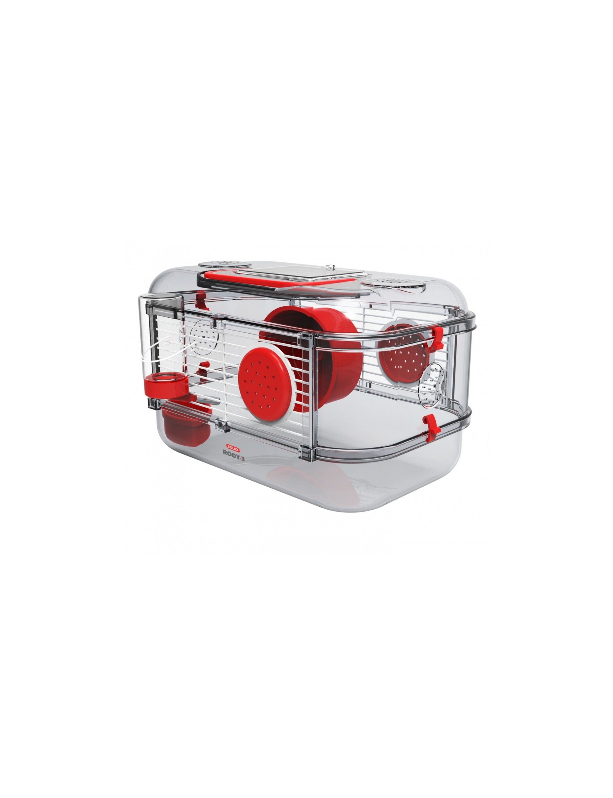 ZOLUX - Cage "Rody 3 mini" pour petits rongeurs rouge