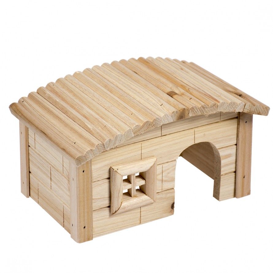 DUVO+ - Petite Maison en Bois pour Hamster et Souris