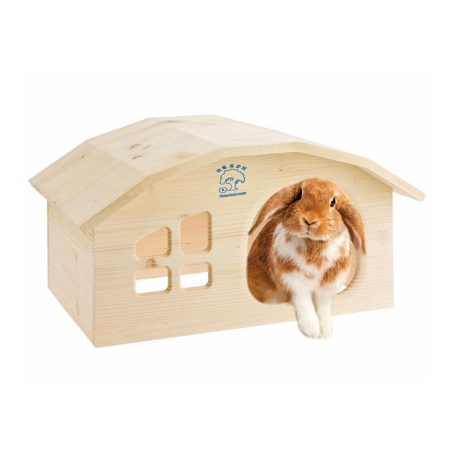 RESCH - Solid Wood House for Rabbits and Guinea Pigs