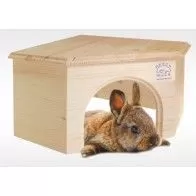 RESCH - Solid Wood Corner House for Rabbit and Guinea Pig