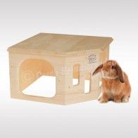 RESCH - Grande Maison d'Angle pour lapin et cochon d'Inde