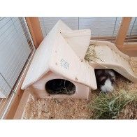 RESCH - Maisonnette à deux étages pour lapin nain et cochon d'Inde