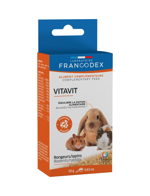 FRANCODEX - Vitavit - Vitamines pour Lapin et Rongeurs