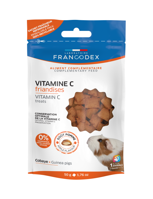 FRANCODEX - Friandises Vitamine C pour Cochon d'Inde