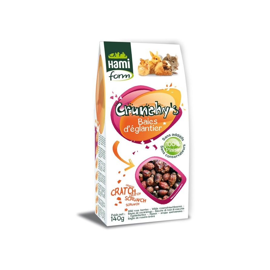 HAMIFORM - Crunchy's - Bacche di rosa canina per Roditori