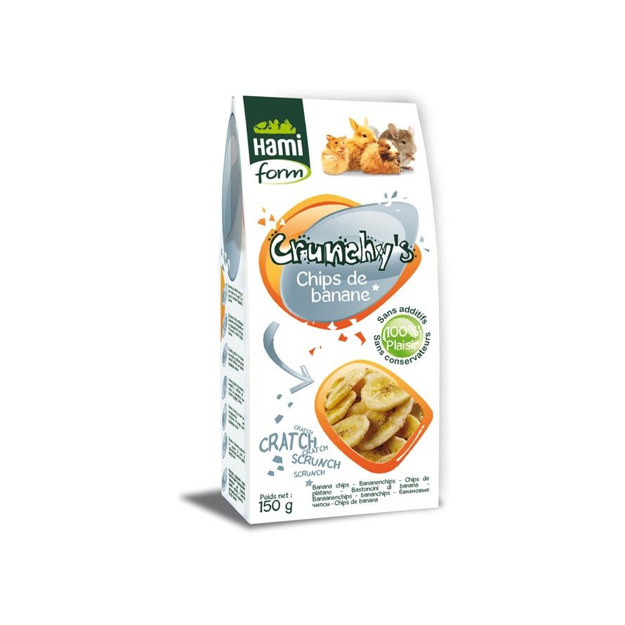 HAMIFORM - Crunchy's - Chips de Banane pour Rongeurs