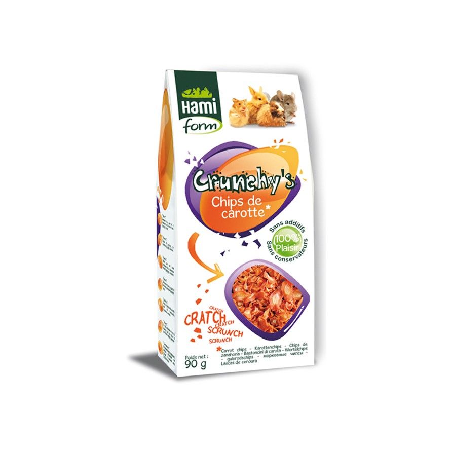 HAMIFORM - Crunchy's - Chips de Carotte pour Rongeurs