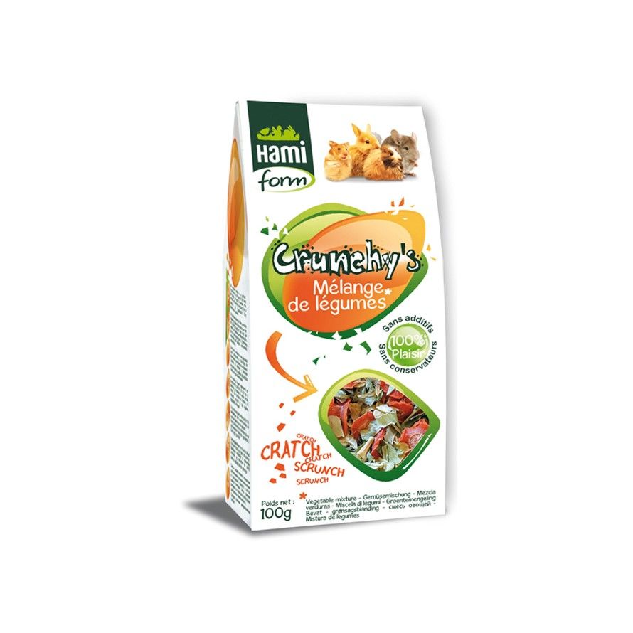 HAMIFORM - Crunchy's - Mélange Légumes pour Rongeurs