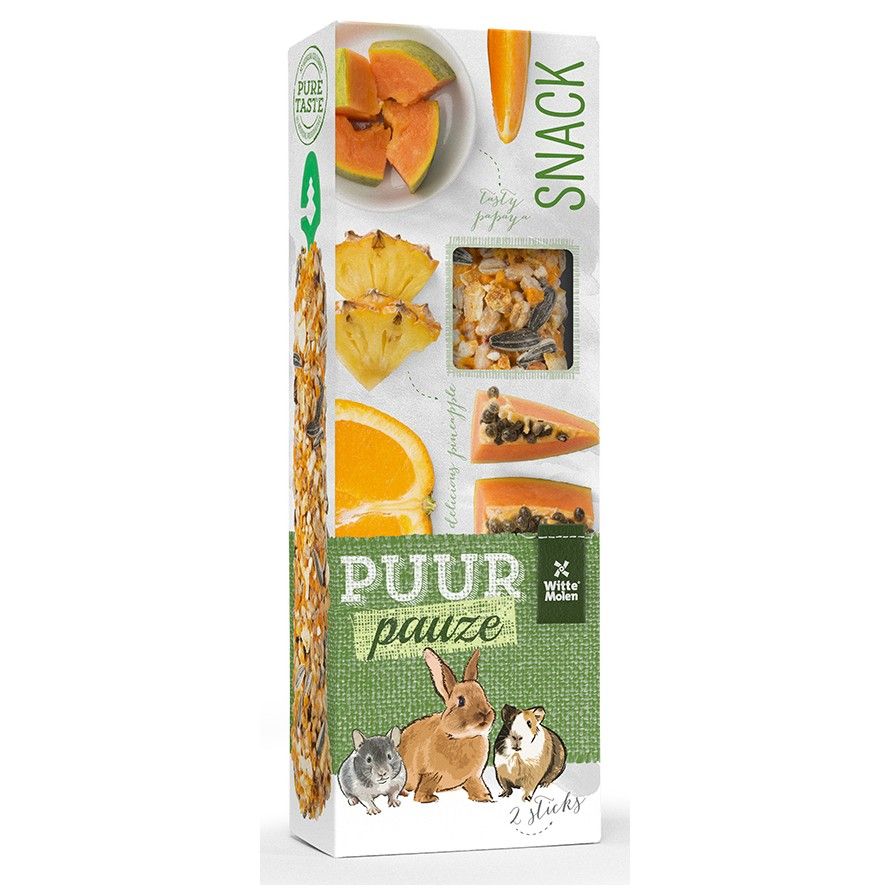 WITTE MOLEN - Puur Pauze Sticks Arancia e Papaia