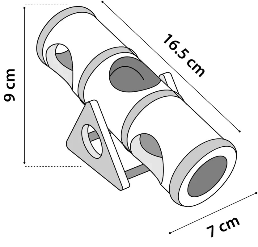 FLAMINGO - Tube à Bascule pour Hamster et Souris