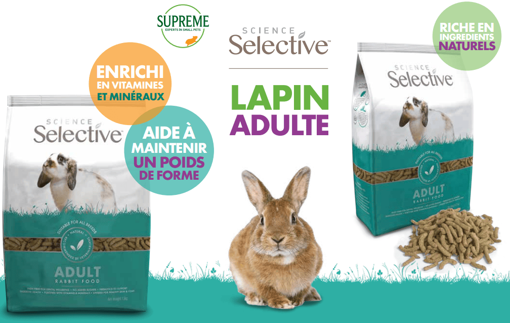 Les avantages de l'aliment SCIENE SELECTIVE - Lapin Adulte