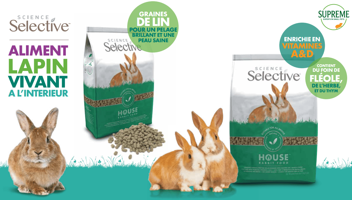 Les avantages de l'aliment SCIENE SELECTIVE - Lapin House